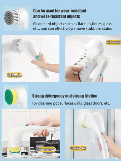 Handy Home Cleaning Rotary Brush - Electric Scrubber