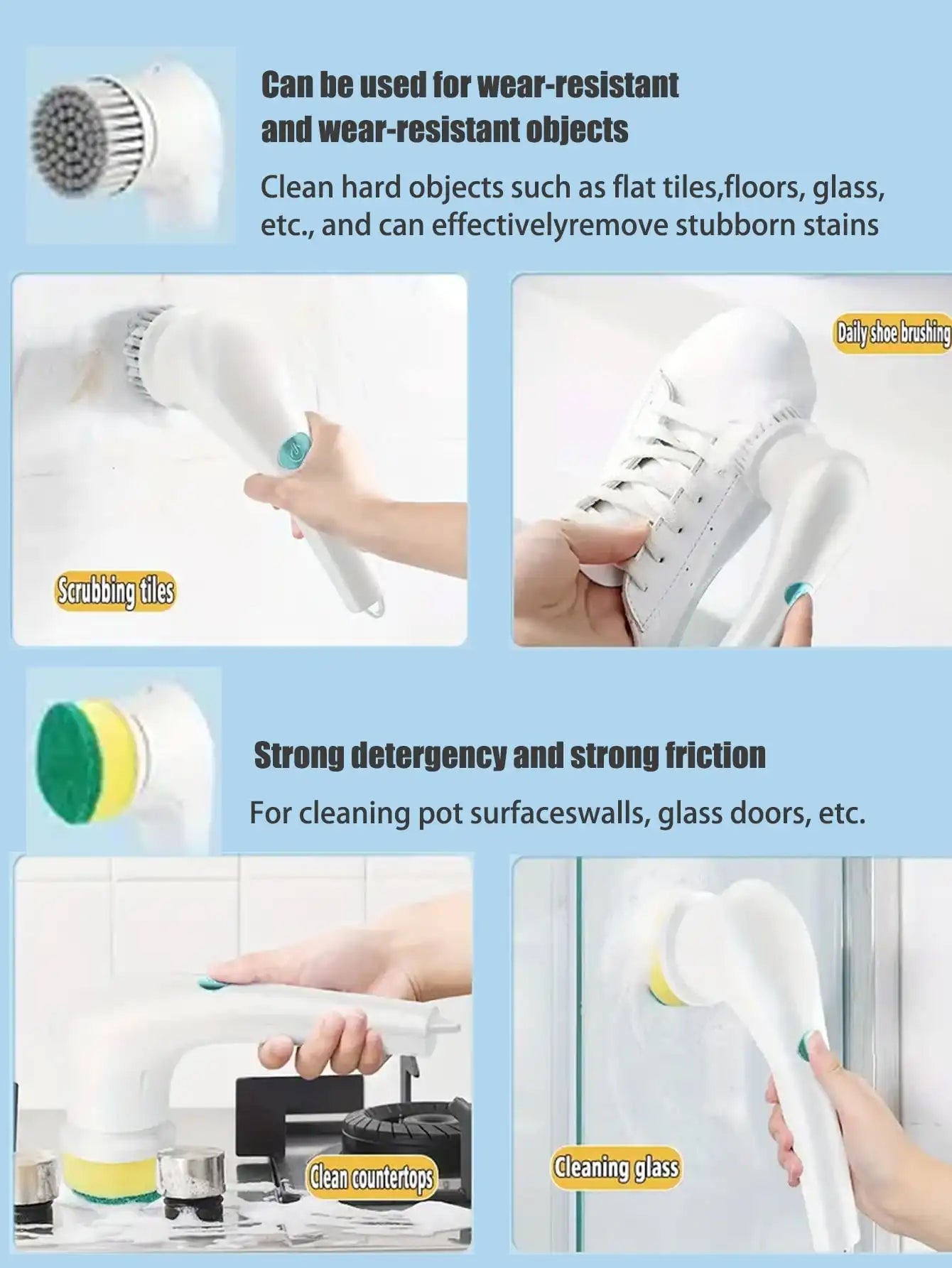 Brosse rotative pratique pour le nettoyage de la maison - Épurateur électrique