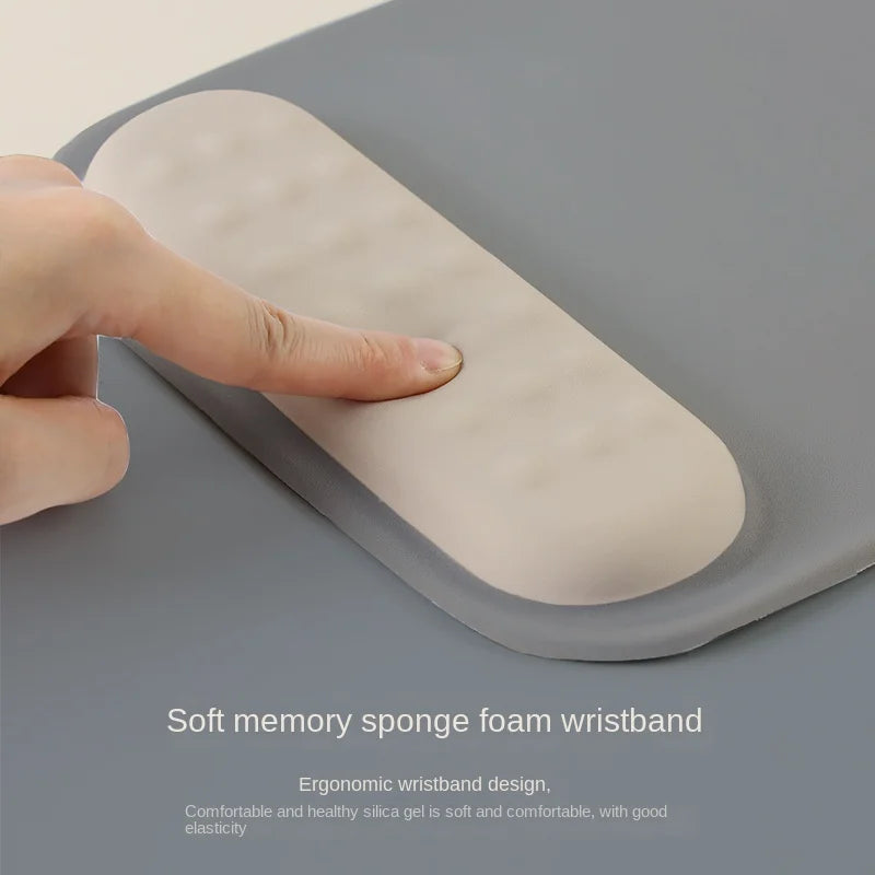 Ergonomic Mouse Pad with Memory Foam Wrist Rest & Anti-Slip Base