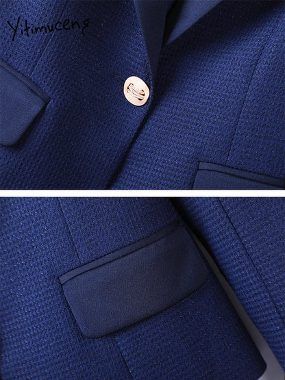 Costume Chic Minimaliste Pour Femme - Élégance Parfaite Au Travail