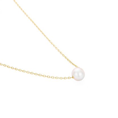 Dainty Simulated-Pearl Pendant Necklace