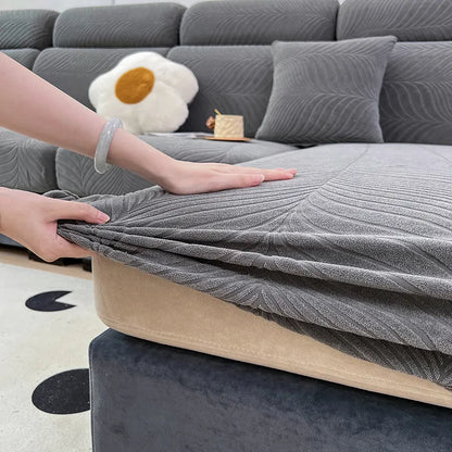 Waterproof Jacquard Sofa Cover Elastic Anti-Dirt Cat-Scratch Protection