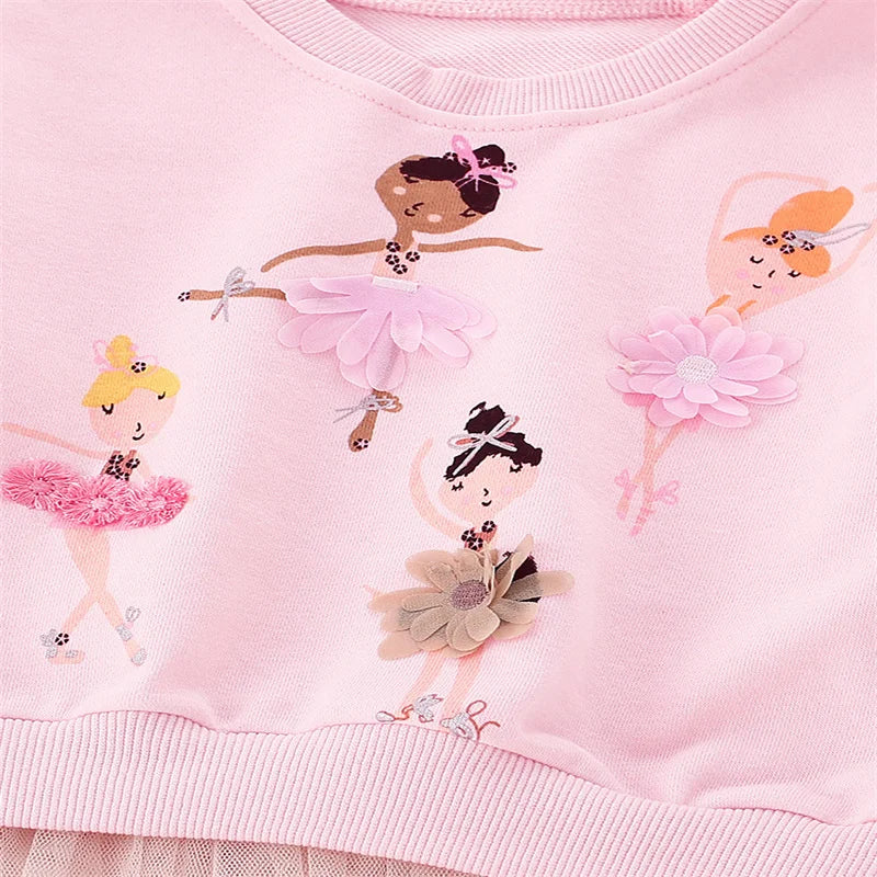 Baby Girls Cartoon Fleece Sweatshirt