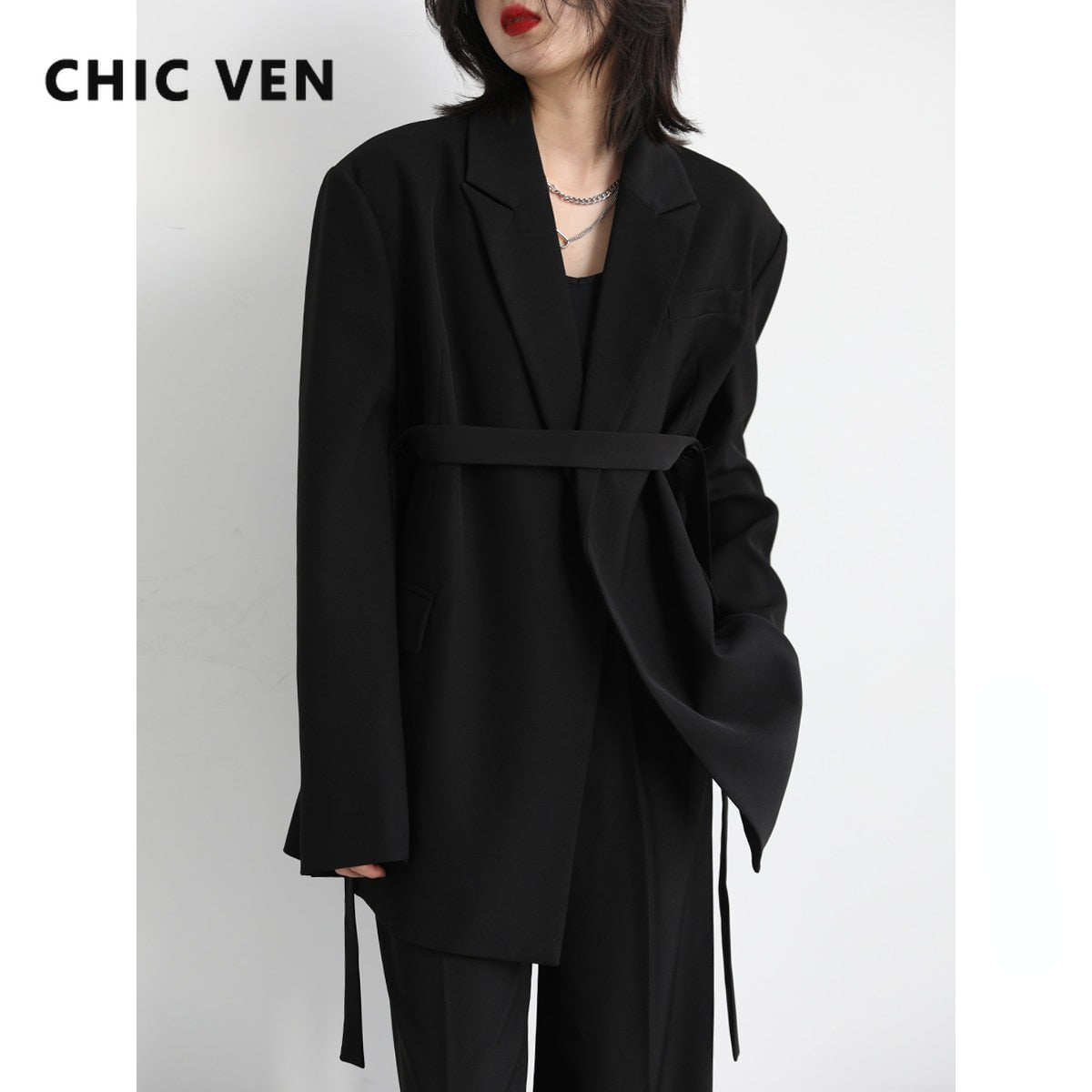 Chic Ven Damen-Blazer – Büro-Lady-Hosenanzug