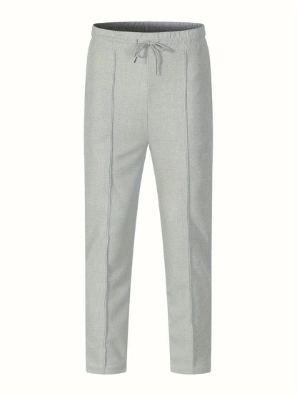 High Waist Men's Waffle Suit Pants