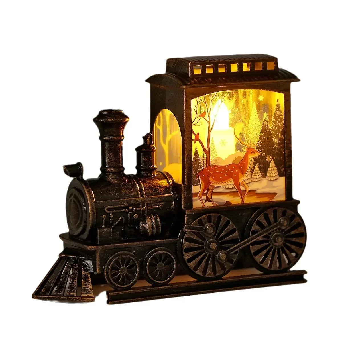 Portable LED Train Night Light Lantern - Christmas Decor