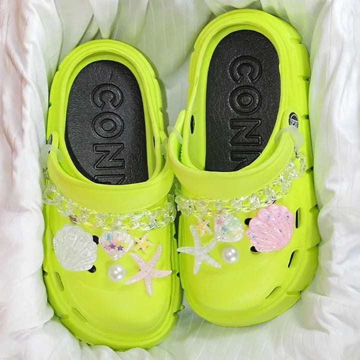 Summer tooling platform sandals cave slippers