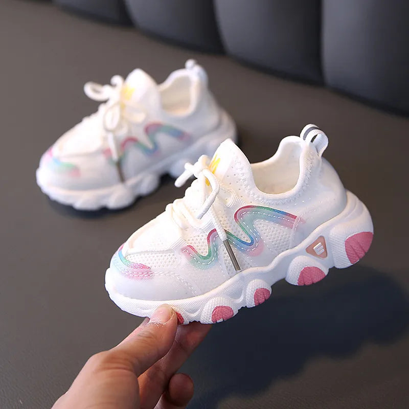 Nouveau printemps enfants chaussures pour filles chaussures de Sport mode respirant bébé chaussures fond souple antidérapant décontracté enfants fille baskets