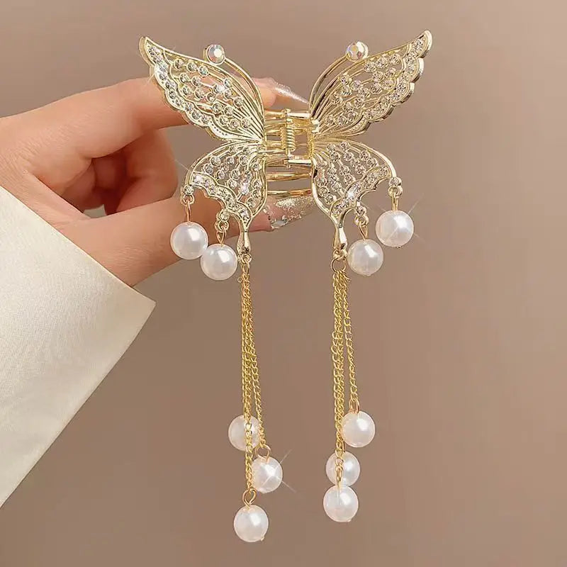 Haarspange mit Perlenquaste