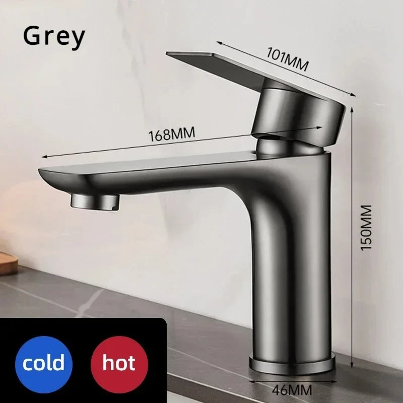 Stainless Steel Bathroom Hot/Cold Water Faucet