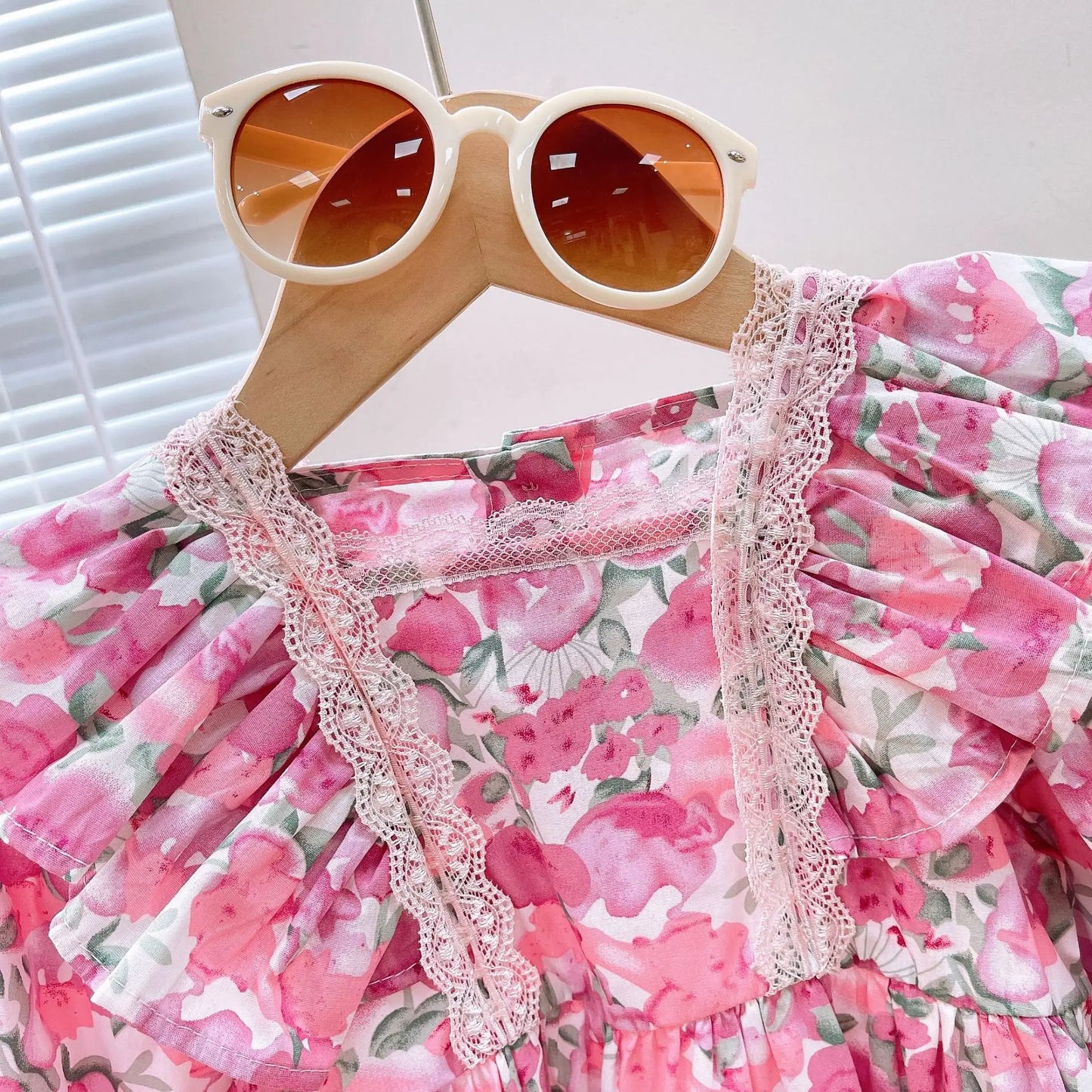 Children's Floral Print 2pcs Clothes Outfit Set