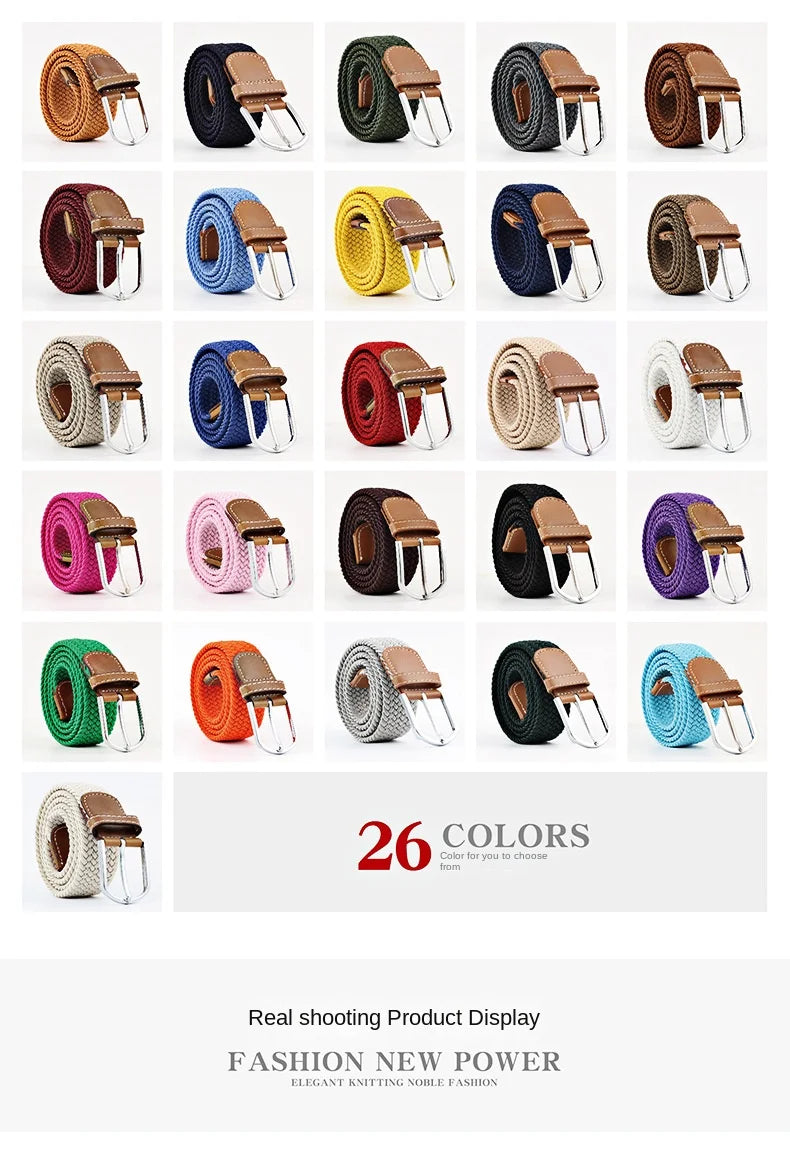 Ceinture décontractée en toile colorée