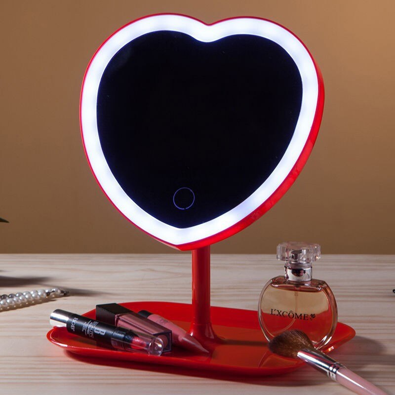 Miroir de maquillage LED - Portable