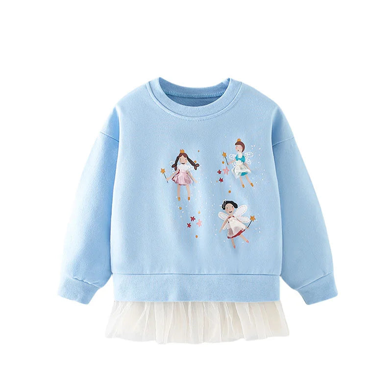 Baby Girls Cartoon Fleece Sweatshirt