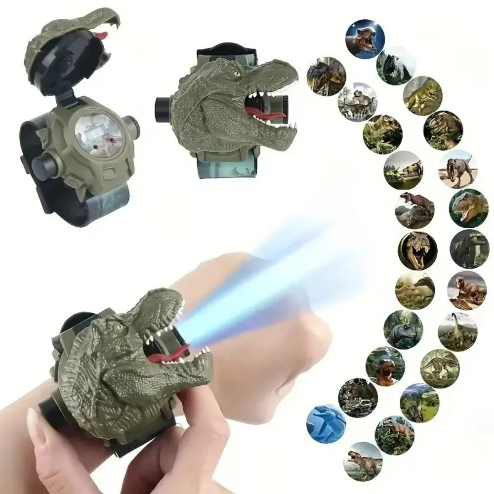 Montre électronique de projection de dinosaures 3D pour enfants