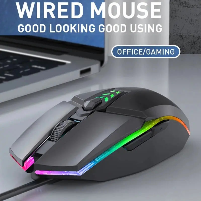 Kabelgebundene Gaming-Maus mit RGB-Hintergrundbeleuchtung