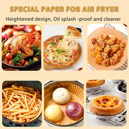Nonstick Air Fryer Paper Liners - 100/50pcs