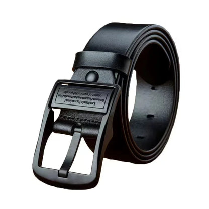 Ceinture en cuir de vachette pour homme - Boucle à ardillon en alliage