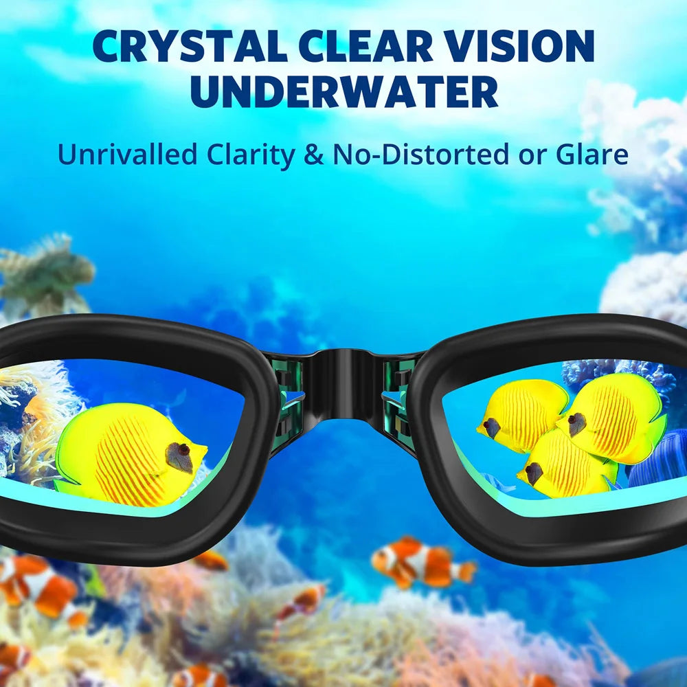 Colorful Electroplated Competition Swim Goggles for Adults