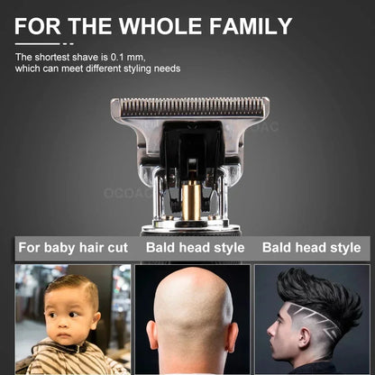 T9 Professional Wireless Hair Cutting Machine - Men's Barber Clipper