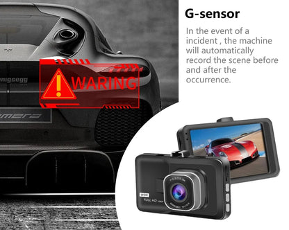 Q08 1080P Dash Cam with G-sensor - 170° Wide-Angle Lens & Super Night Vision