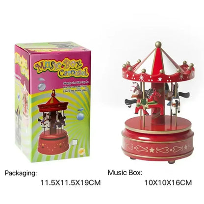 Carousel Music Box Christmas Ornaments for Kids' Decor