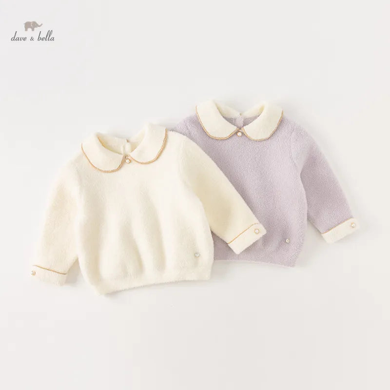 Sweet Knitted Sweater for Girls