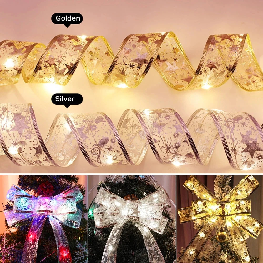 Festliche DIY-Lichterbänder als Weihnachts- und Neujahrsdekoration