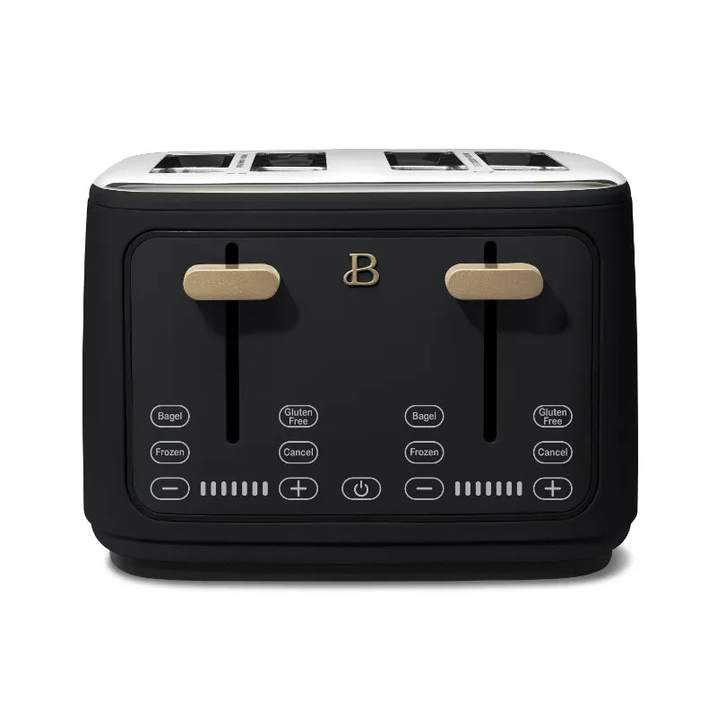 4-Slice Black Toaster - Home Kitchen Appliance