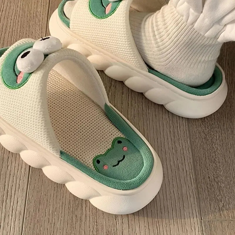 Cozy Cartoon Hemp Cotton Slippers