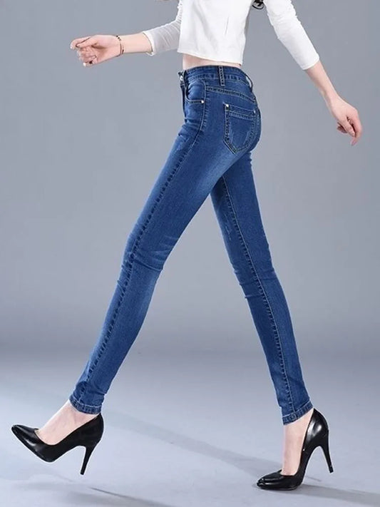 Autumn High Waist Skinny Jeans