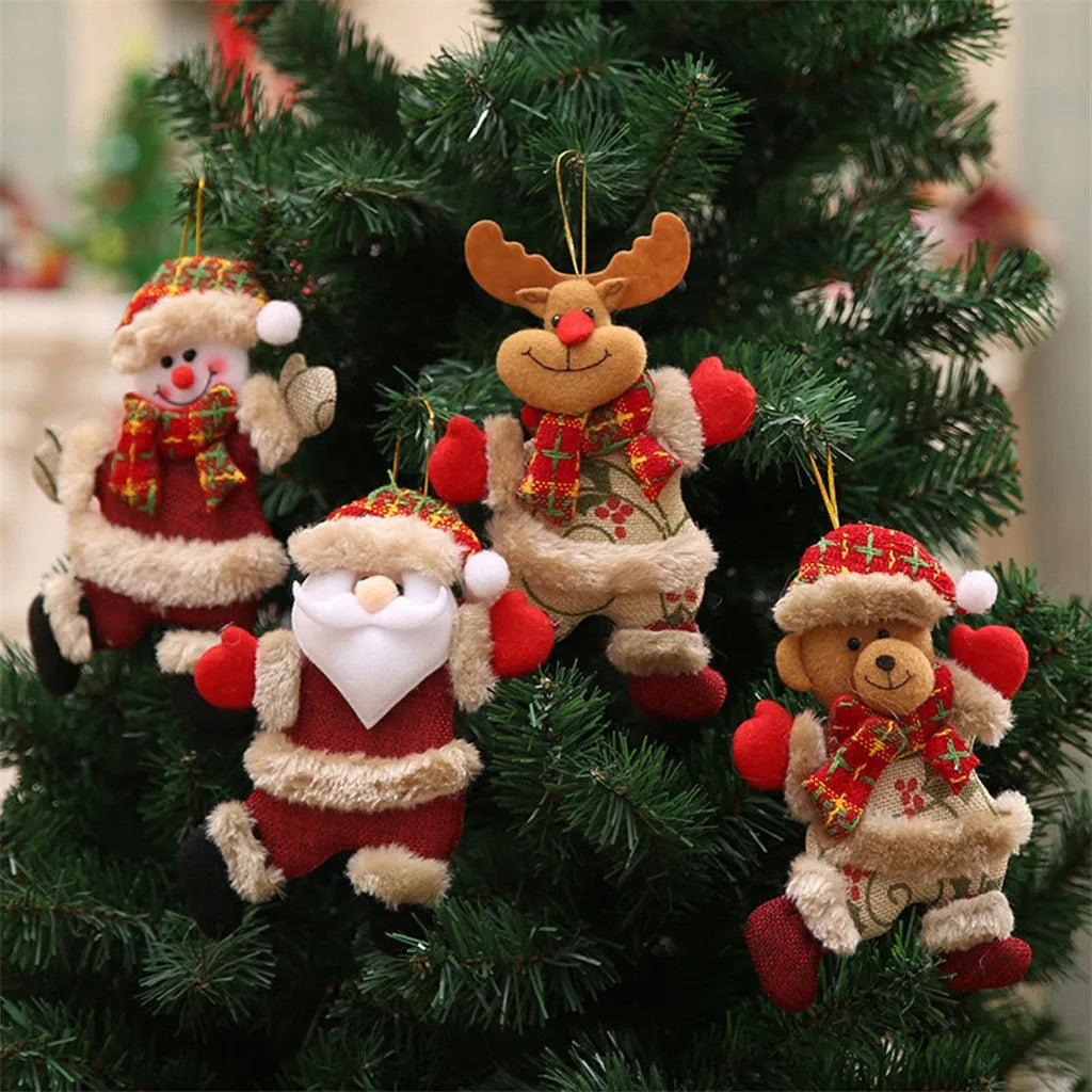 Cheerful Cartoon Christmas Pendants Festive Decor for Home