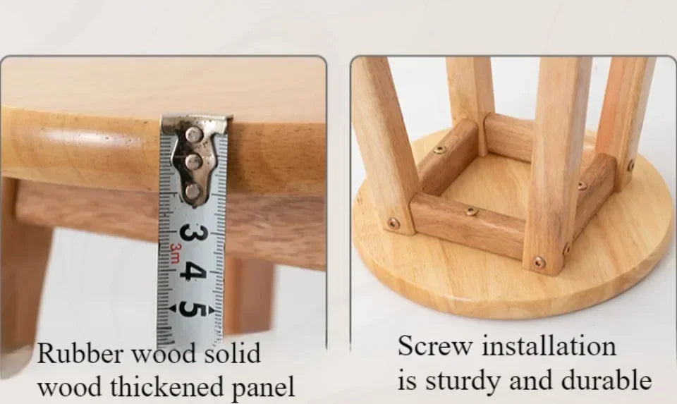 Multifunction Strong Load-Bearing Wood Stool Bar