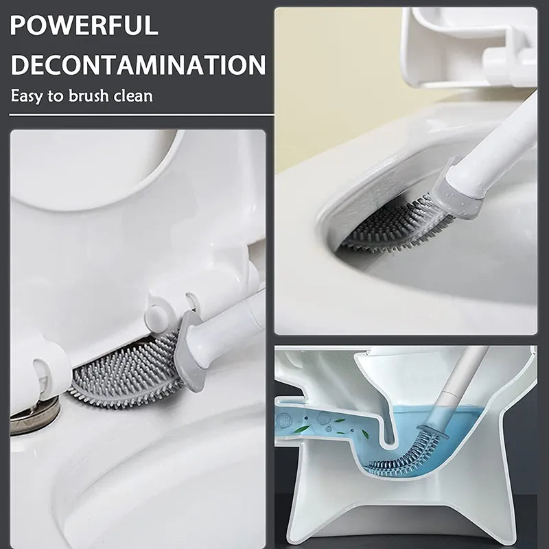 Wand-WC-Bürstengarnitur aus Silikon für Badezimmer