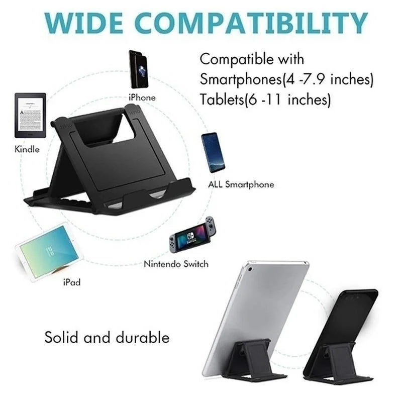 Mini Folding Plastic Phone Holder for Tablets