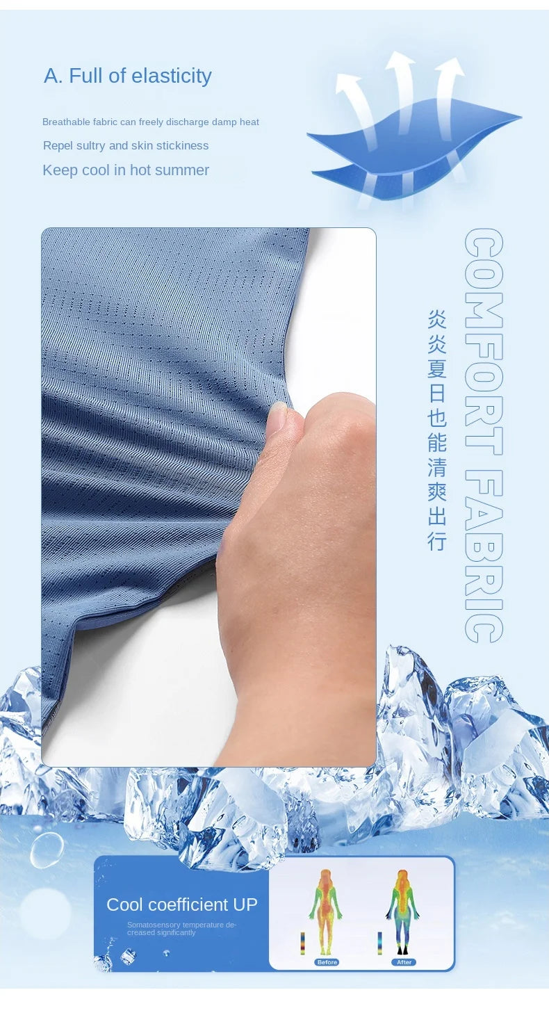 Men's Short Seleve Quick Dry Ice Silk Sport Running T-Shirts