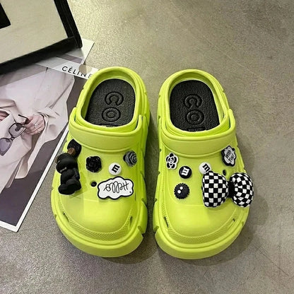 Summer tooling platform sandals cave slippers