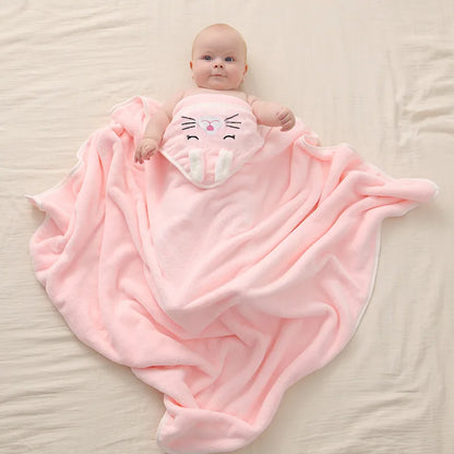 Soft Hooded Baby Towel - Warm Swaddle for Infants