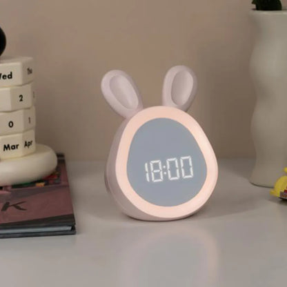 Réveil LED en forme de lapin adorable