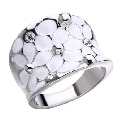 Flower Oil Dripping Temperament Ring