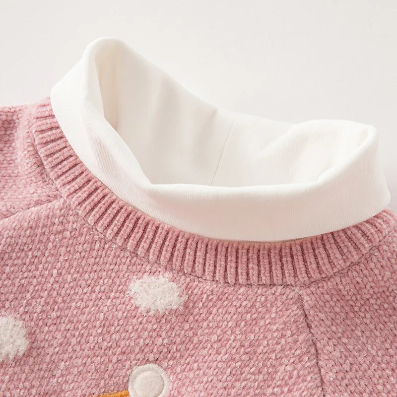 Stylish Turtleneck Knitted Sweater for Girls