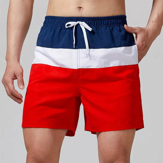 Unisex 3D Print Quick Dry Drawstring Beach Shorts