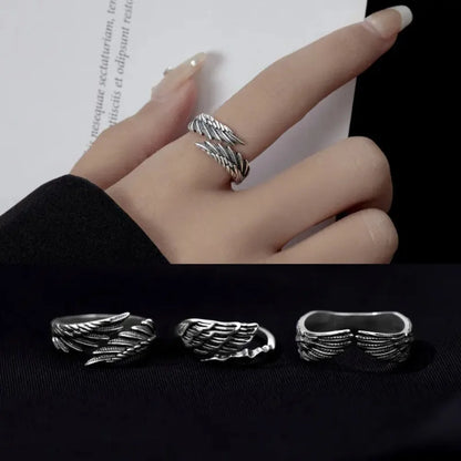 couples rings, angel wing rings, adjustable rings, eye rings, wing rings, couples bands, wing ring, angel rings, jewelry rings, ring bands, demon rings