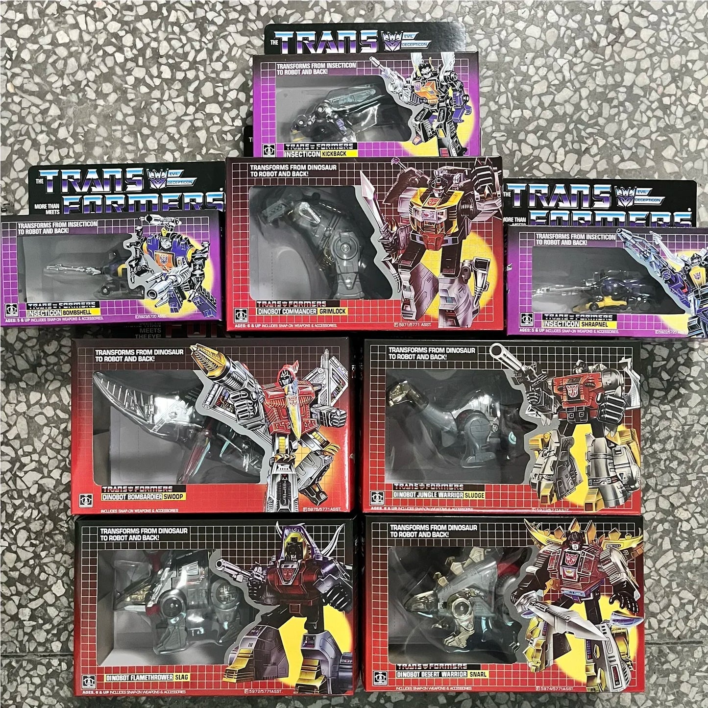 Ensemble de réédition G1 KO Dinobots