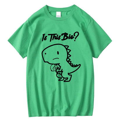 Quality Cotton Dinosaur Print Men's T-shirt