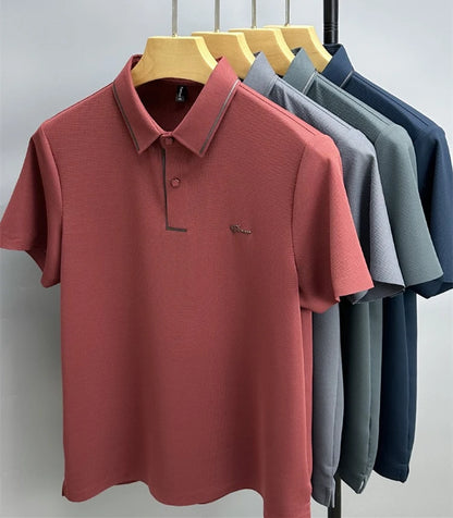 Poloshirt mit Revers für Herren mit Advanced Diamond Print