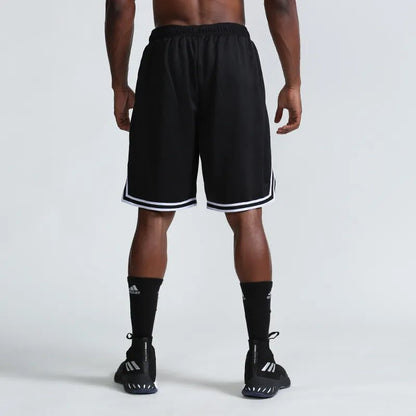 Knielange Basketball-Shorts für Herren, gestreift, locker
