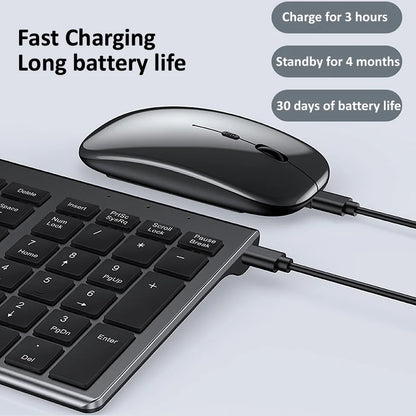 Rechargeable Wireless Keyboard and Mouse