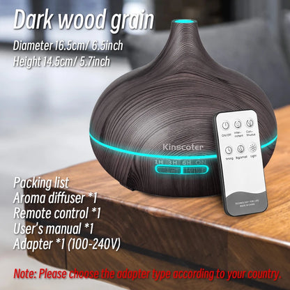 500ml Wood Grain Aromatherapy Essential Oil Diffuser