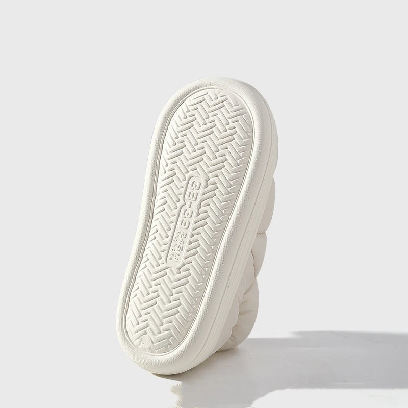 Winter Cotton Soft Thick sole Cover heel Non-slip Fluffy  Warm Cute slippers